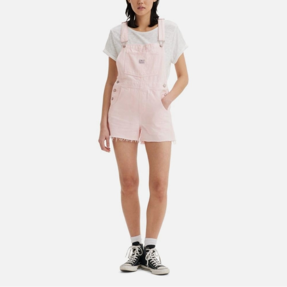 Levi's® Premium Utility Shortall Pink Denim Overalls